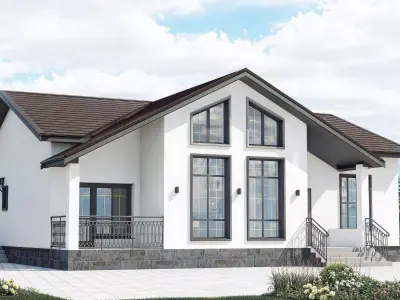 Modern Single-Story House  3D model