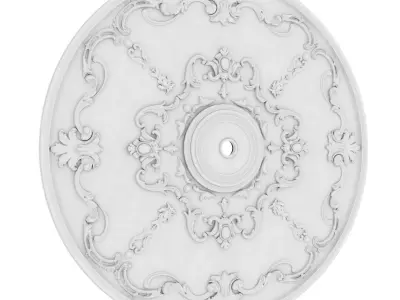 Decorative Ceiling Medallion 01 Low-poly 3D model