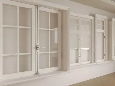 French  style windows 3D model