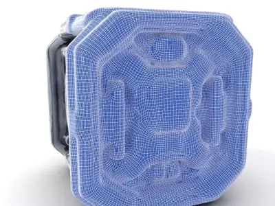 Futuristic SciFi Energy Cube model pack with detailed textures Low-poly 3D model