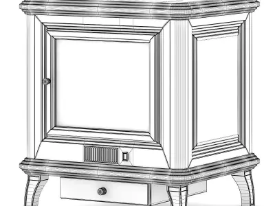 Classic Metal Fireplace 3D model