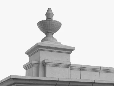 Textured Single Classic Arch 019 3D model