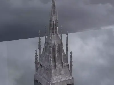 Dark Fantasy Tower church tower 3D 3D model