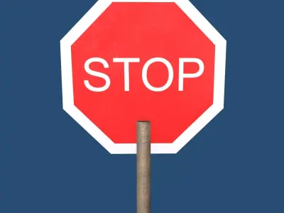 Stop sign  Free low-poly 3D model