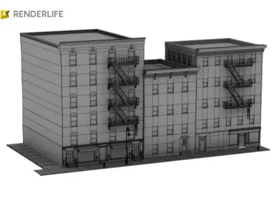 Tenement Block 3 3D model