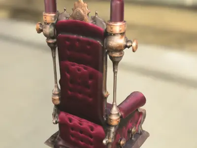 Steam Throne  Victorian SciFi Steampunk  3D model