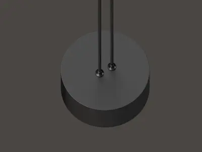 SUPER 2 floor lamp gold 3D model