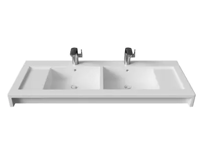 Wall mounted ceramic sink 3D model