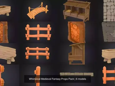 Whimsical Medieval Fantasy Props Pack