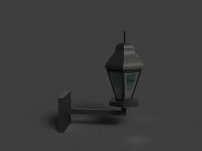 wall lamp Low-poly 3D model 14