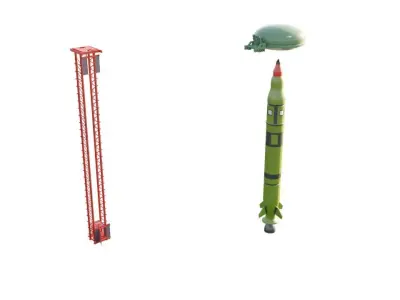 underground missile 3D model