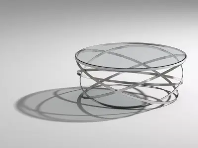Evol circular glass coffee table Free 3D model