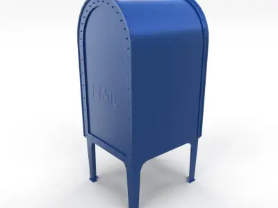 Mailbox PBR mail box Low-poly 3D model