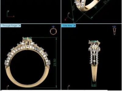 Women Ring 3D print model 92