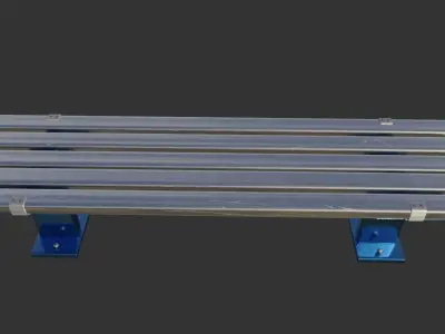 Bench Clean Metal 3D model