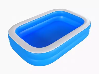 Family inflatable water pool 02 3D model