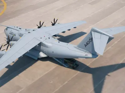  Humvee Inside an Airbus A400M Atlas Rigged 