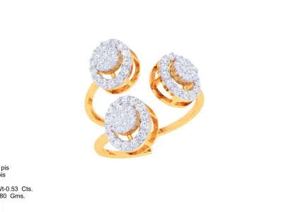 Women Ring  Render 3dm STL OBJ FBX Details 3D print model 403