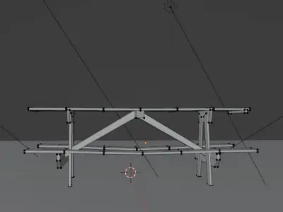 Metal Picnic Table 3D model