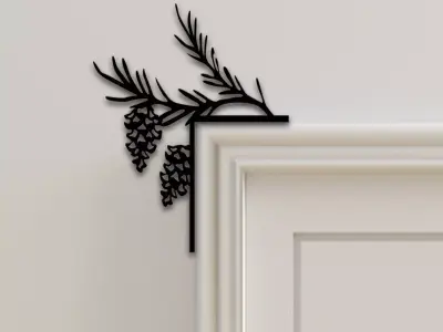 Flower Door Corner Decor 3D print model 5