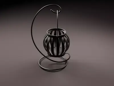 Stylized Hanging Lantern Free low-poly 3D model