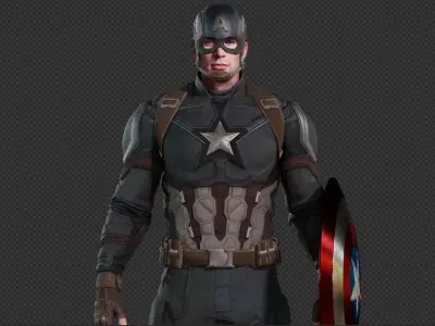 Captain America Steve Rogers from Civil War 3D model