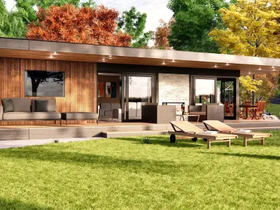 vacation residential modern house zaja Low-poly 3D model