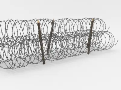 Barb Wire Obstacle 3D model