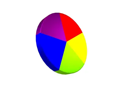 Color Wheel v2 002 Low-poly 3D model