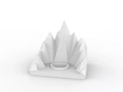 Mountain Range Candle Holder 3D Print Model 3D print model