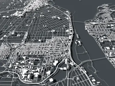 Cityscape Buffalo USA 3D model