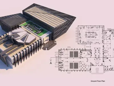 0037 - Art Center - 2021 - 01 - Design 06 - 2D Plans - 3D Files 3D model