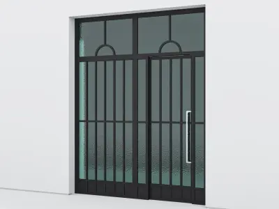 Aluminium door 342 3D model