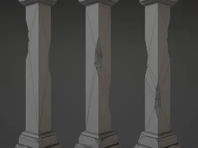 Column - 3rd Low-poly 3D model