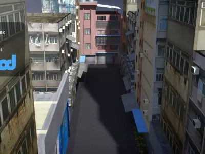 Street With Tofu Pudding Store 3D model