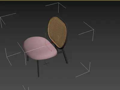 Spike Lounge Chair Natural 3D model
