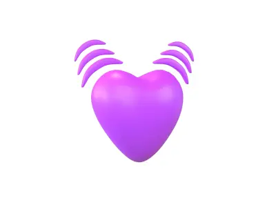 Beating Heart v1 007 Low-poly 3D model