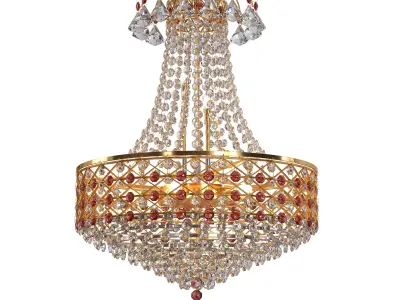 SHRI MAHAL ANTIQUES LED Crystal Big Size Jhumar  3D model