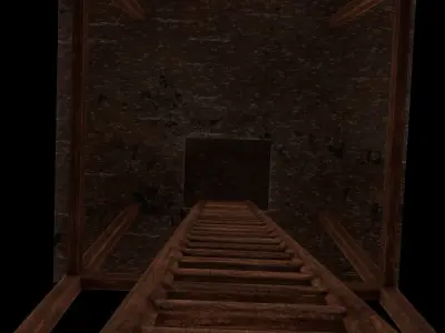 Wooden observation tower low poly Low-poly 3D model