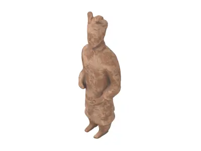 Qin Dynasty Terracotta Army Figurine v1 002 Low-poly 3D model