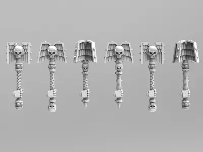 Space Priest Rods of Office - Standard and Next Gen Hands 3D print model