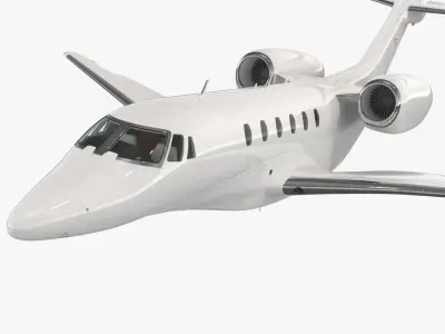  Luxury Private Jet with Interior Rigged for Maya 