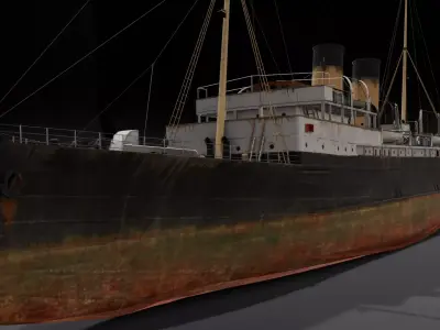 Ship Rebuilt 3D Model Low-poly 3D model