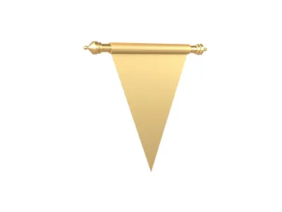 Pennant V2 008 Low-poly 3D model