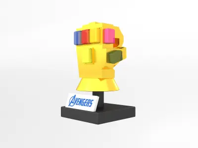 Lego Infinity Gauntlet v4 004 Low-poly 3D model