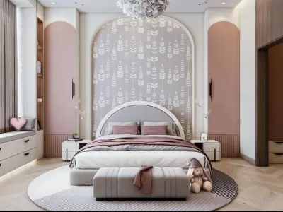 Girls Bedroom Free 3D model