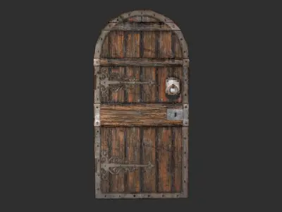 Medieval Castle Door PACK - Dungeon Door - PBR 4k Low Poly Low-poly 3D model