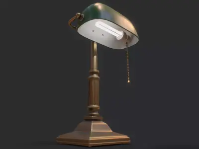 Bank Lamp PBR Low-poly 3D model