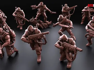 Jungle Fighters - Squad of the Imperial Force 3D print model