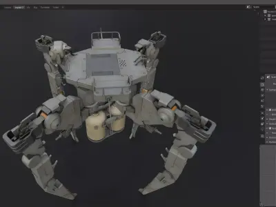 scifi-model562 scifi robot 3D model